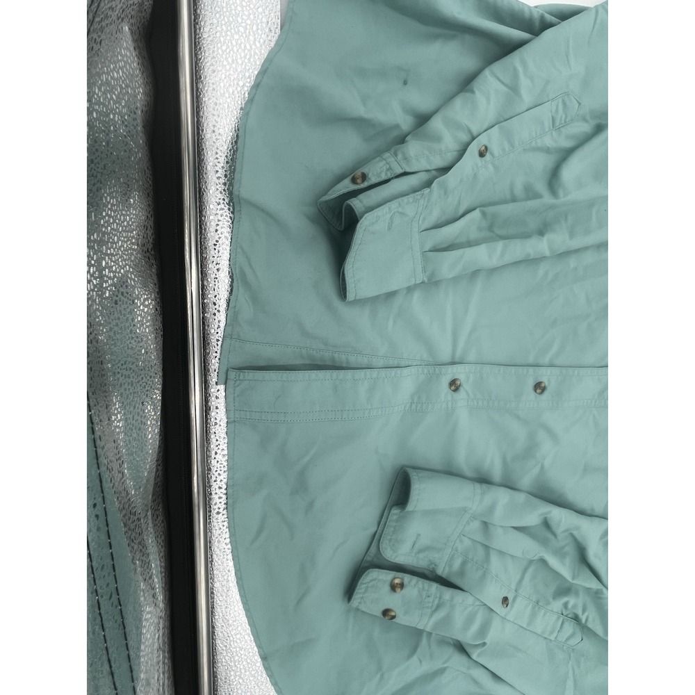 L.L.Bean Men's XL Vented Fishing Shirt Long Sleeve Teal Outdoor Nylon - Picture 3 of 5